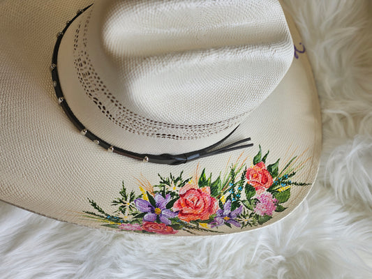 Floral Straw Hat