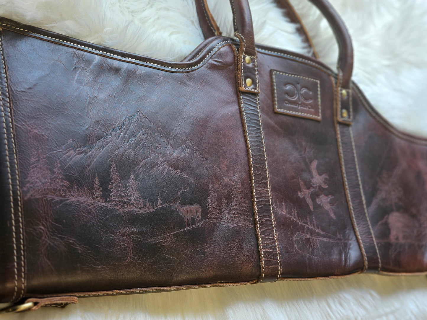 Leather Long Carry Case Wildlife