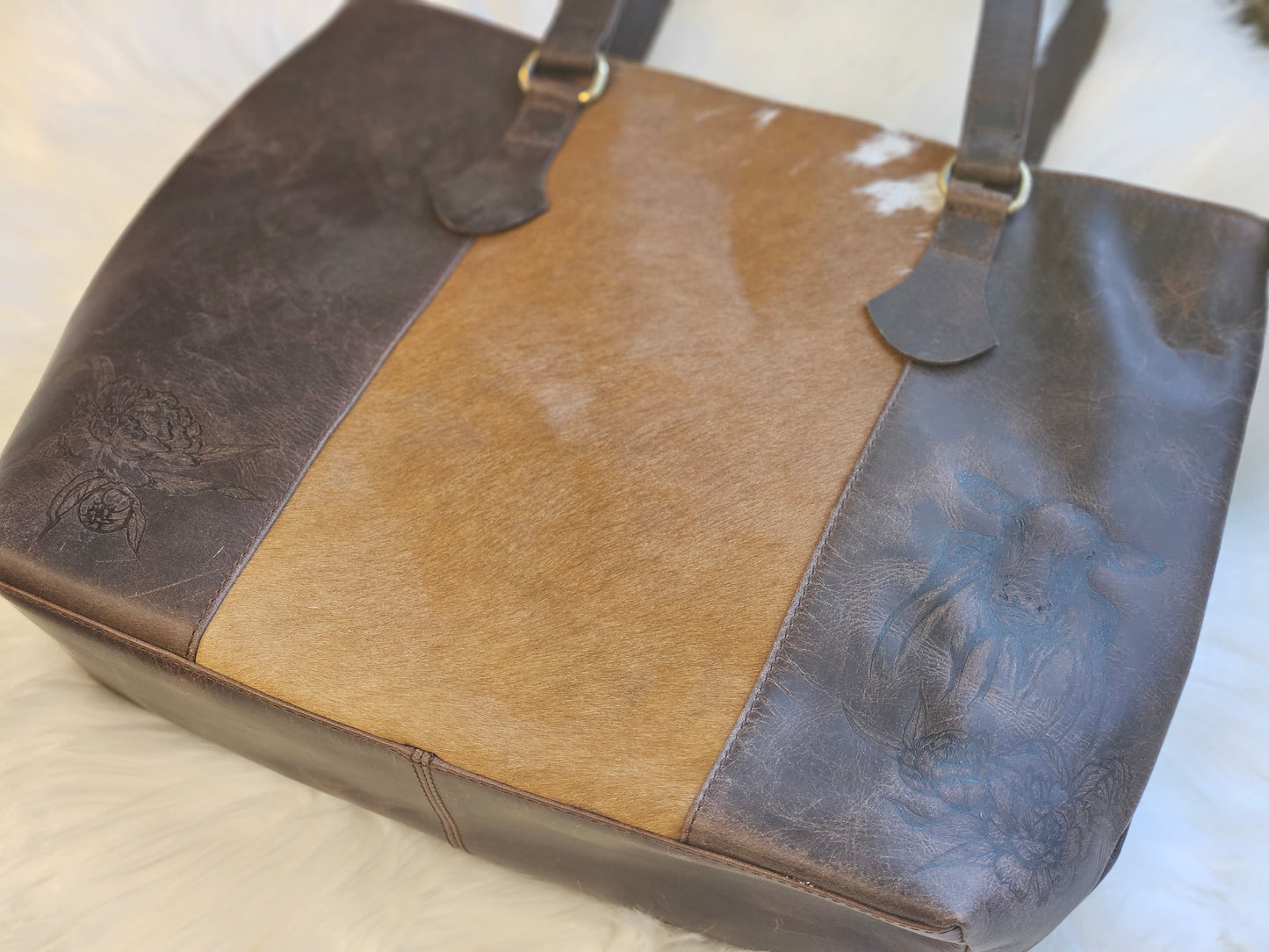 Cowhide Leather Tote