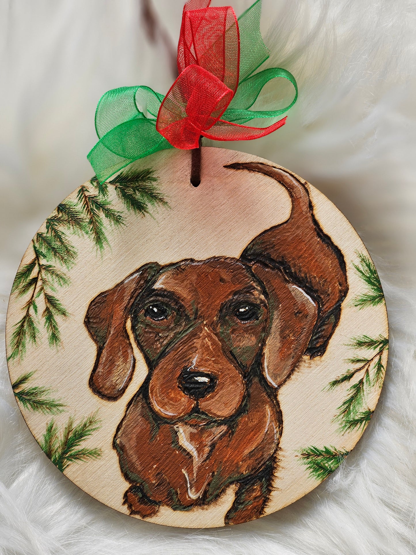 Weiner Dog Christmas Ornament