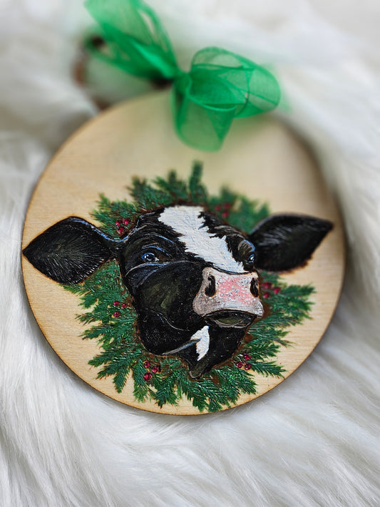 Christmas Holstein Ornament